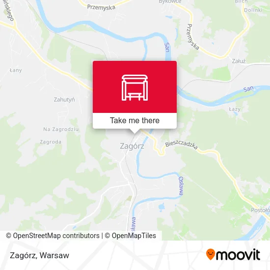 Карта Zagórz