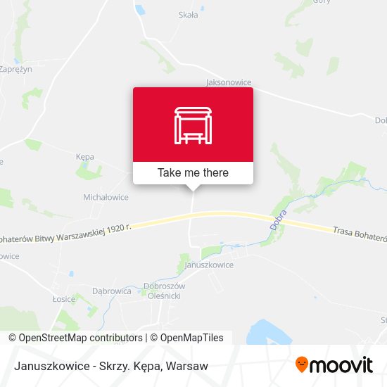 Januszkowice - Skrzy. Kępa map