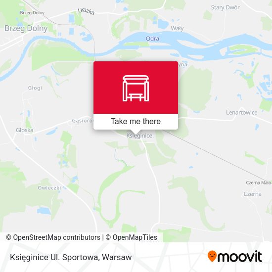 Księginice Ul. Sportowa map