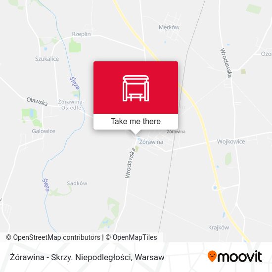 Żórawina - Skrzy. Niepodległości map