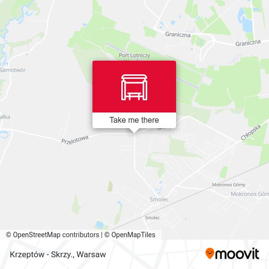 Krzeptów - Skrzy. map