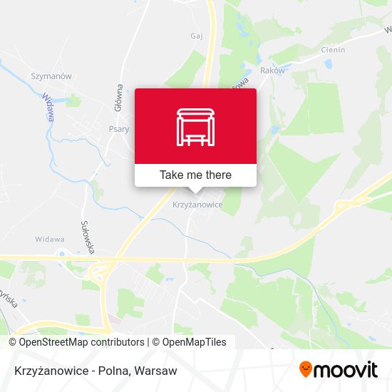 Krzyżanowice - Polna map