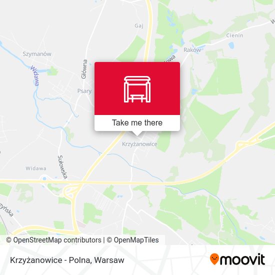 Krzyżanowice - Polna map