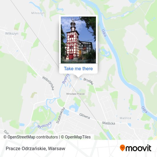 Pracze Odrzańskie map