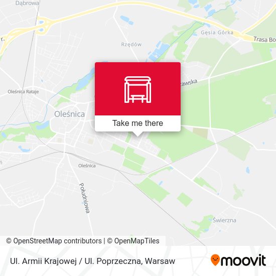 Ul. Armii Krajowej / Ul. Poprzeczna map