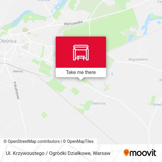 Карта Ul. Krzywoustego / Ogródki Działkowe