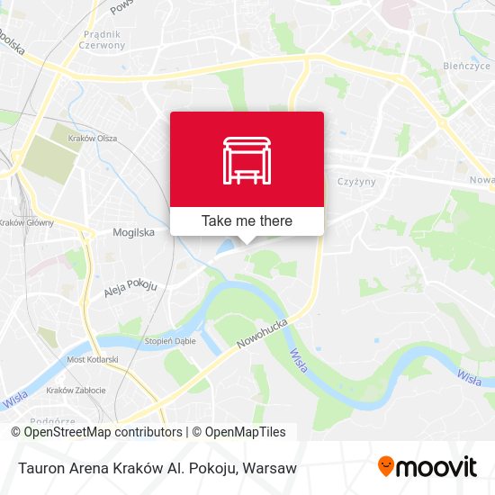 Tauron Arena Kraków Al. Pokoju map