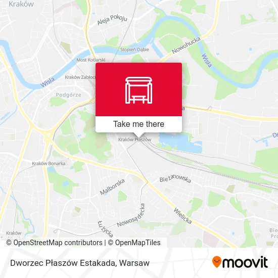 Dworzec Płaszów Estakada map