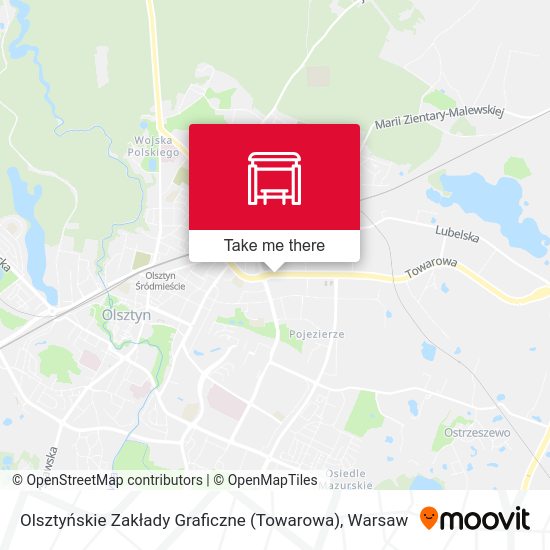 Olsztyńskie Zakłady Graficzne (Towarowa) map