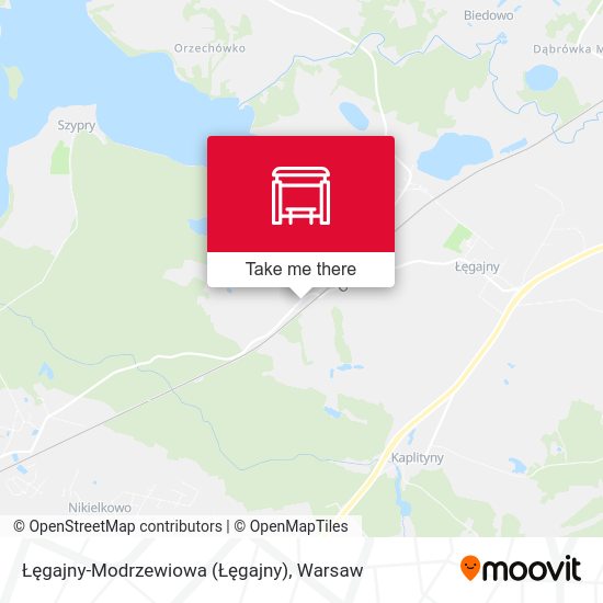 Łęgajny-Modrzewiowa map