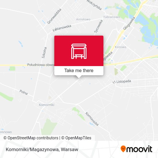 Komorniki/Magazynowa map