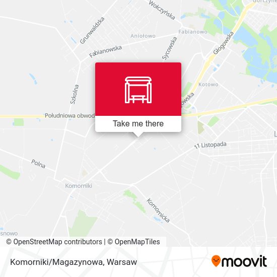 Komorniki/Magazynowa map