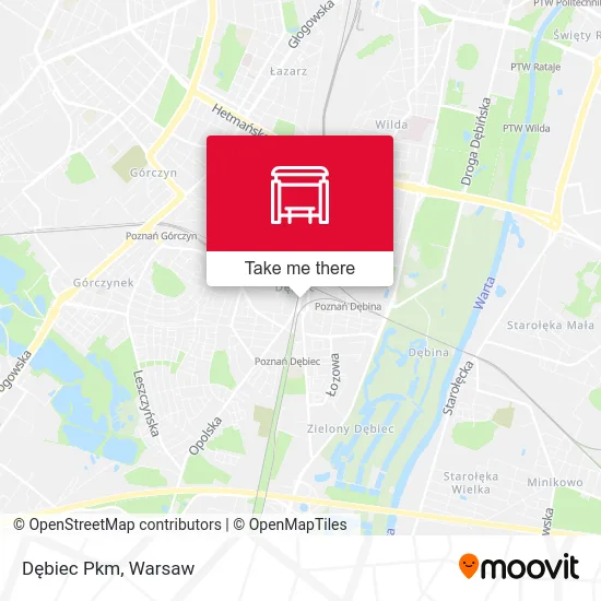 Карта Dębiec Pkm