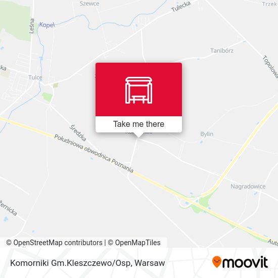 Карта Komorniki Gm.Kleszczewo/Osp