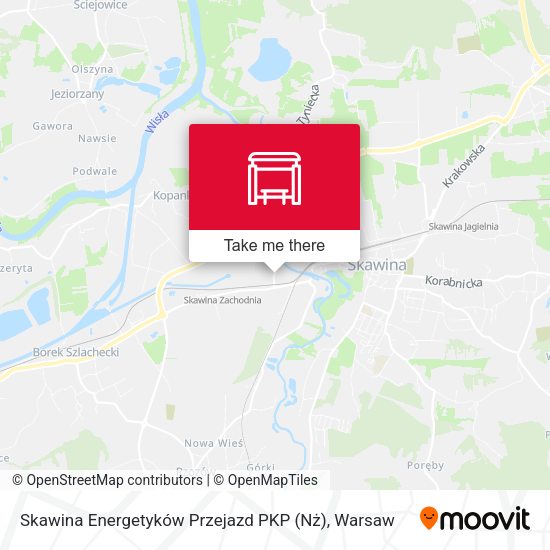 Карта Skawina Energetyków Przejazd PKP