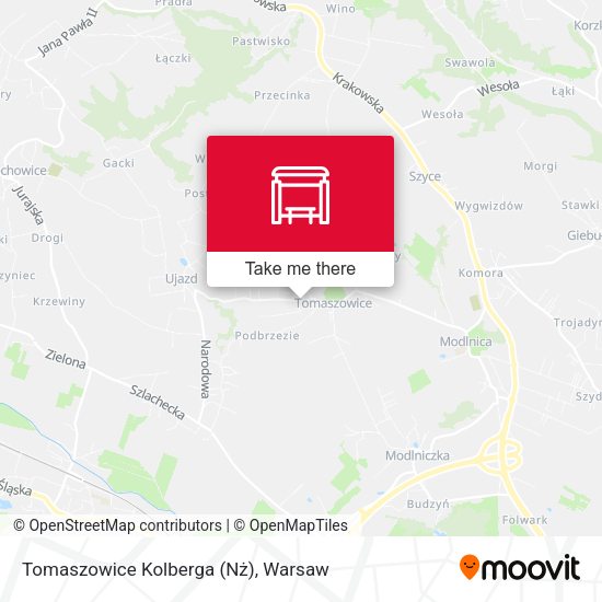 Tomaszowice Kolberga (Nż) map