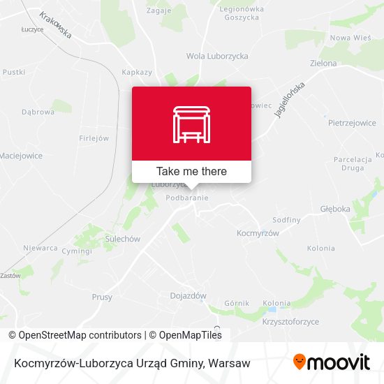 Карта Kocmyrzów-Luborzyca Urząd Gminy