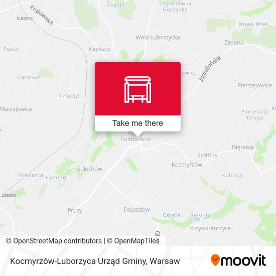 Карта Kocmyrzów-Luborzyca Urząd Gminy