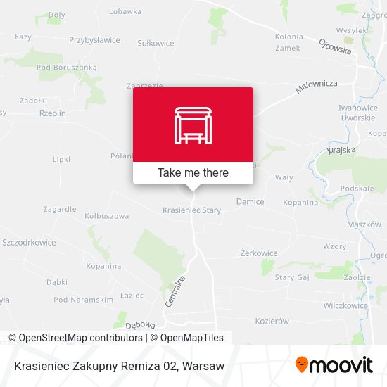 Krasieniec Zakupny Remiza map