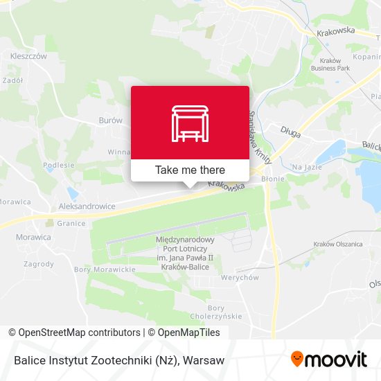 Balice Instytut Zootechniki map