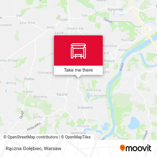 Rączna Gołębiec map