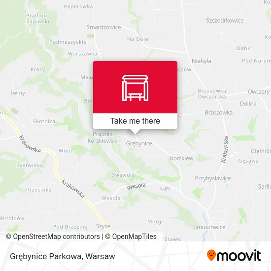 Grębynice Parkowa map