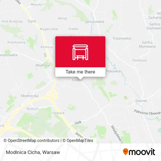 Карта Modlnica Cicha