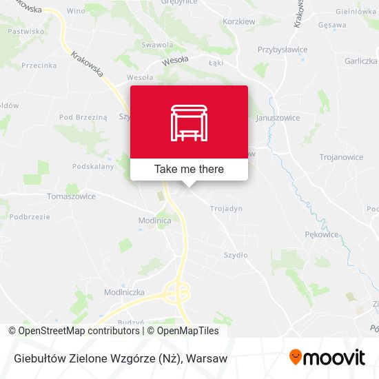 Giebułtów Zielone Wzgórze (Nż) map