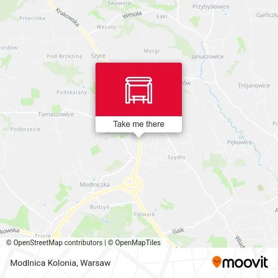 Карта Modlnica Kolonia