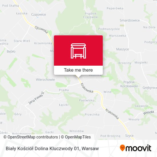 Biały Kościół Dolina Kluczwody map