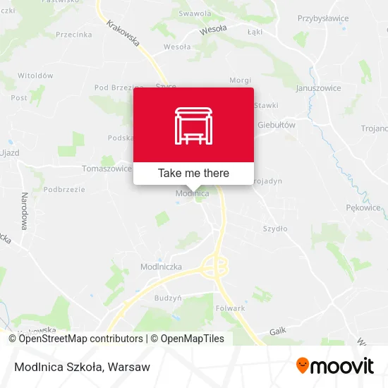 Карта Modlnica Szkoła