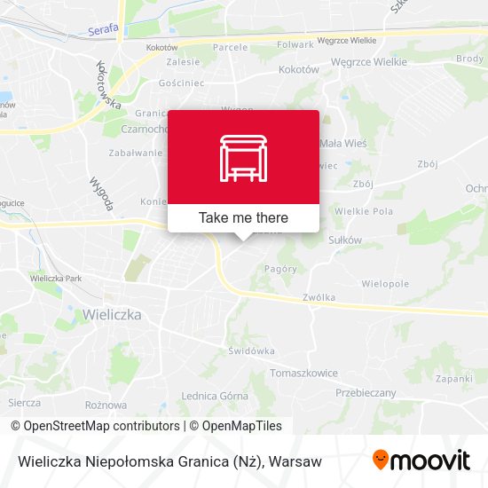 Wieliczka Niepołomska Granica (Nż) map