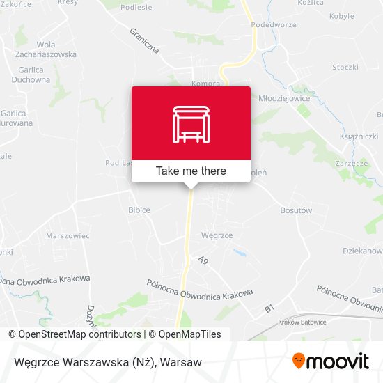 Węgrzce Warszawska (Nż) map