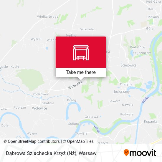 Dąbrowa Szlachecka Krzyż map