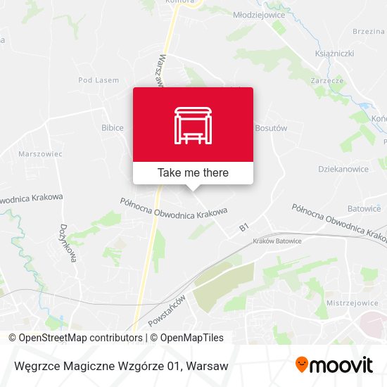 Węgrzce Magiczne Wzgórze map