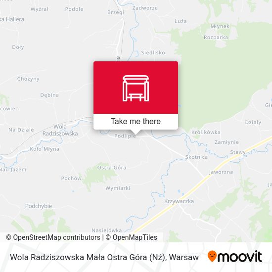 Wola Radziszowska Mała Ostra Góra map