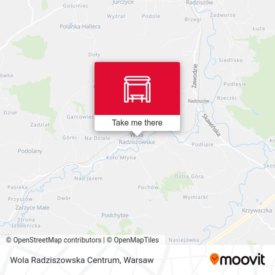 Wola Radziszowska Centrum map