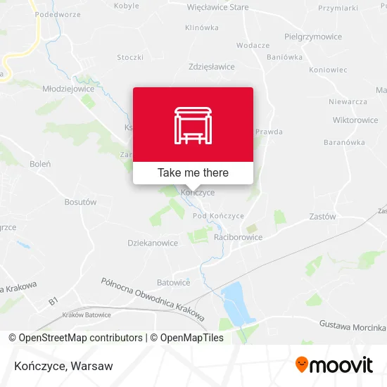 Карта Kończyce