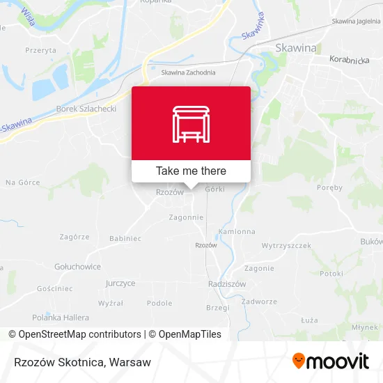 Карта Rzozów Skotnica