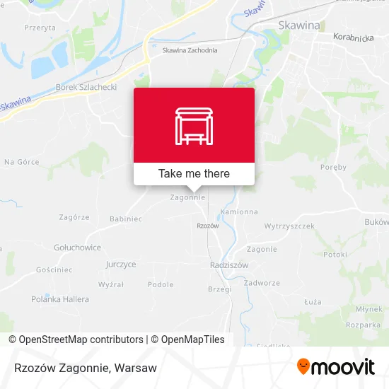 Rzozów Zagonnie map