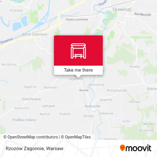 Rzozów Zagonnie map