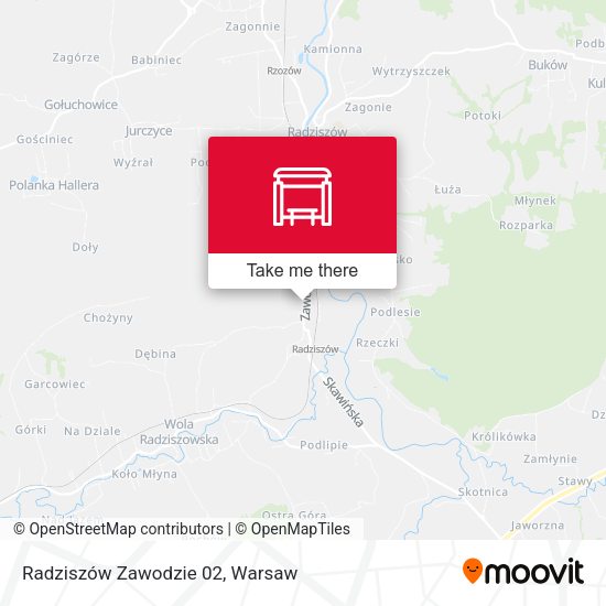 Radziszów Zawodzie map