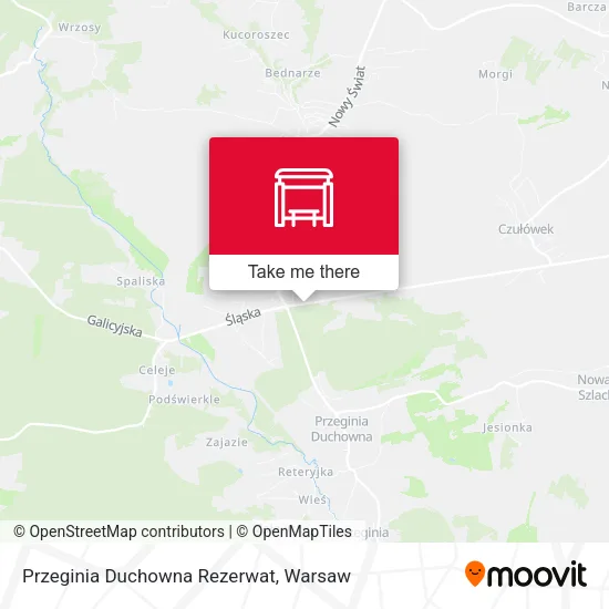 Карта Przeginia Duchowna Rezerwat