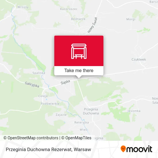 Карта Przeginia Duchowna Rezerwat