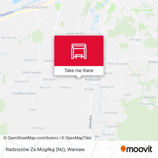 Radziszów Za Mogiłką map