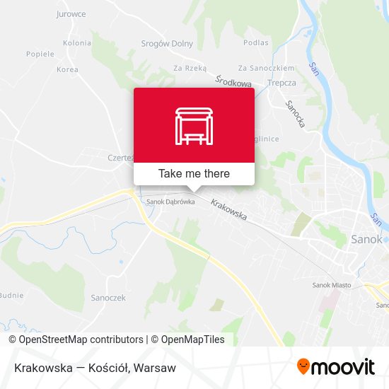 Krakowska — Kościół map