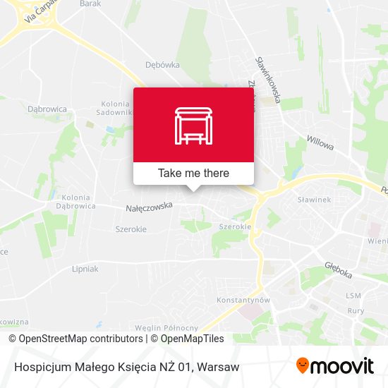 Hospicjum Małego Księcia NŻ 01 map