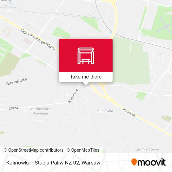 Kalinówka - Stacja Paliw NŻ 02 map