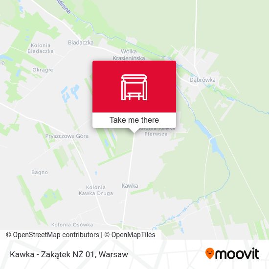 Kawka - Zakątek NŻ 01 map