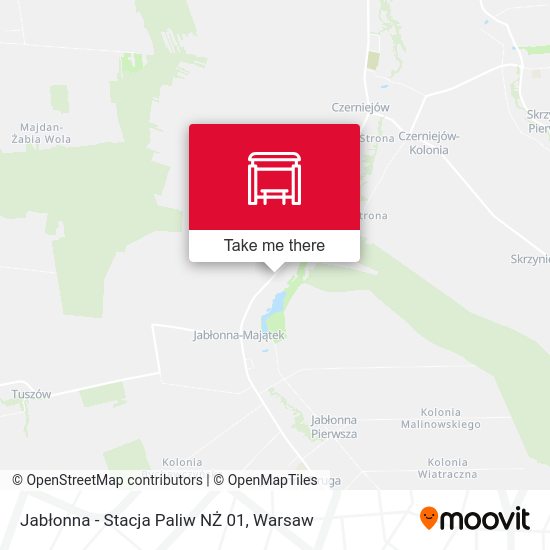 Jabłonna - Stacja Paliw NŻ 01 map